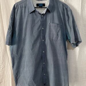 Blue Casual Button Down Shirt with Classic Collar